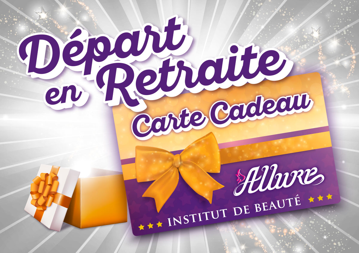 Carte Cadeau De Depart En Retraite Montant Libre Institut Allure